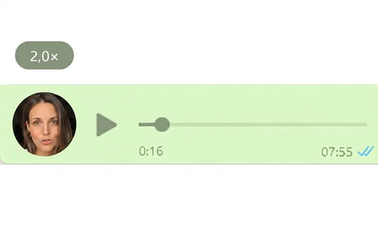 Audio recebido no WhatsApp