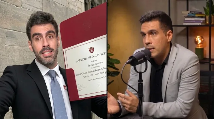 Dr. Fausto Almeida e seu certificado de Harvard